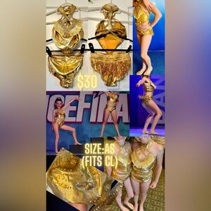 Gold Metallic Dance Costume